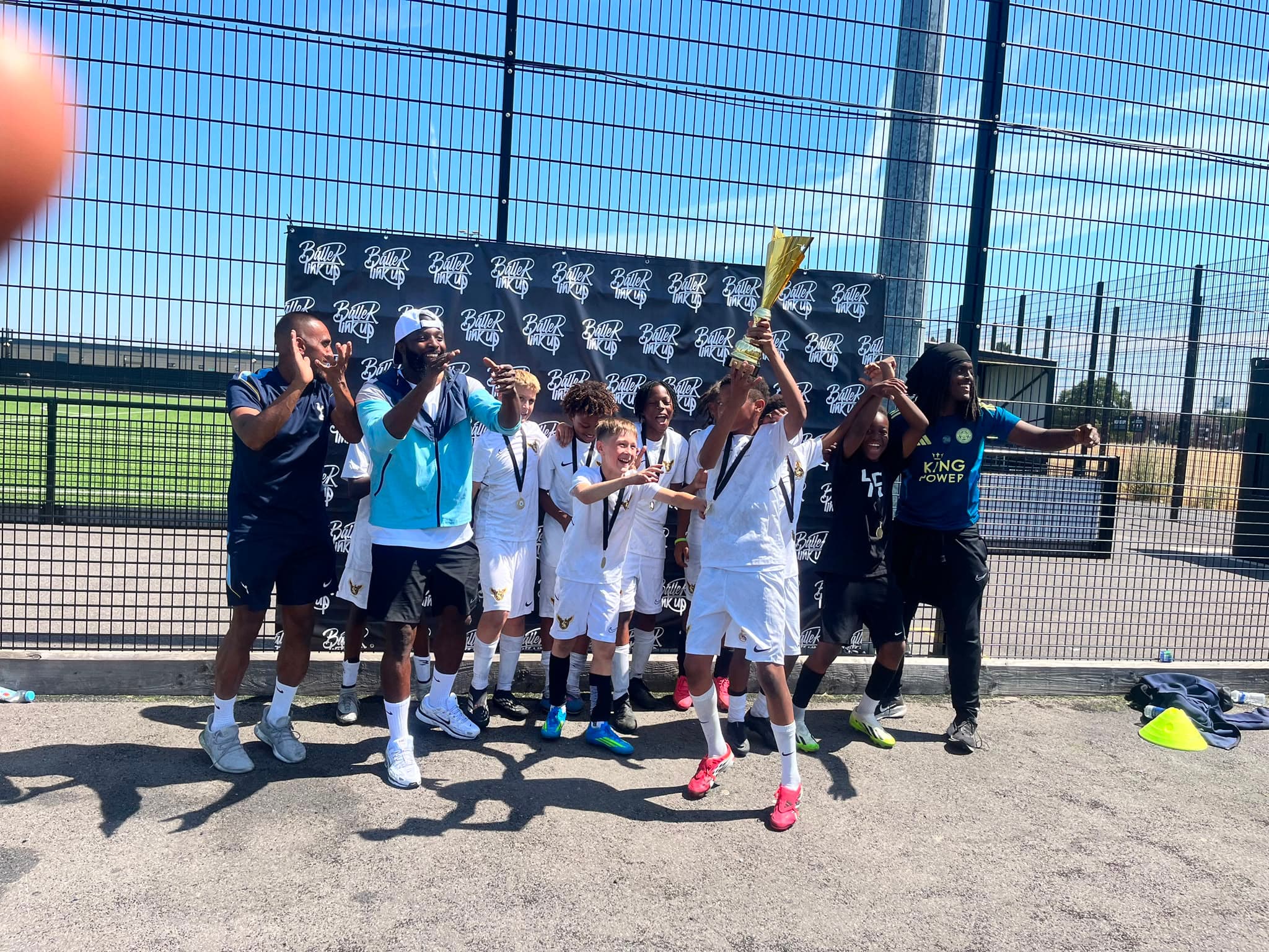 Trophy celebration moment at Ballers Link Up