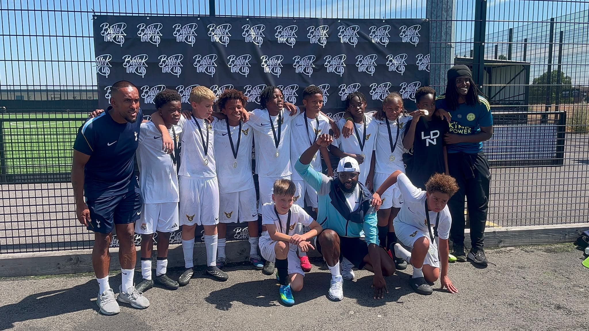 Supreme Showcase full squad celebrating at Ballers Link Up